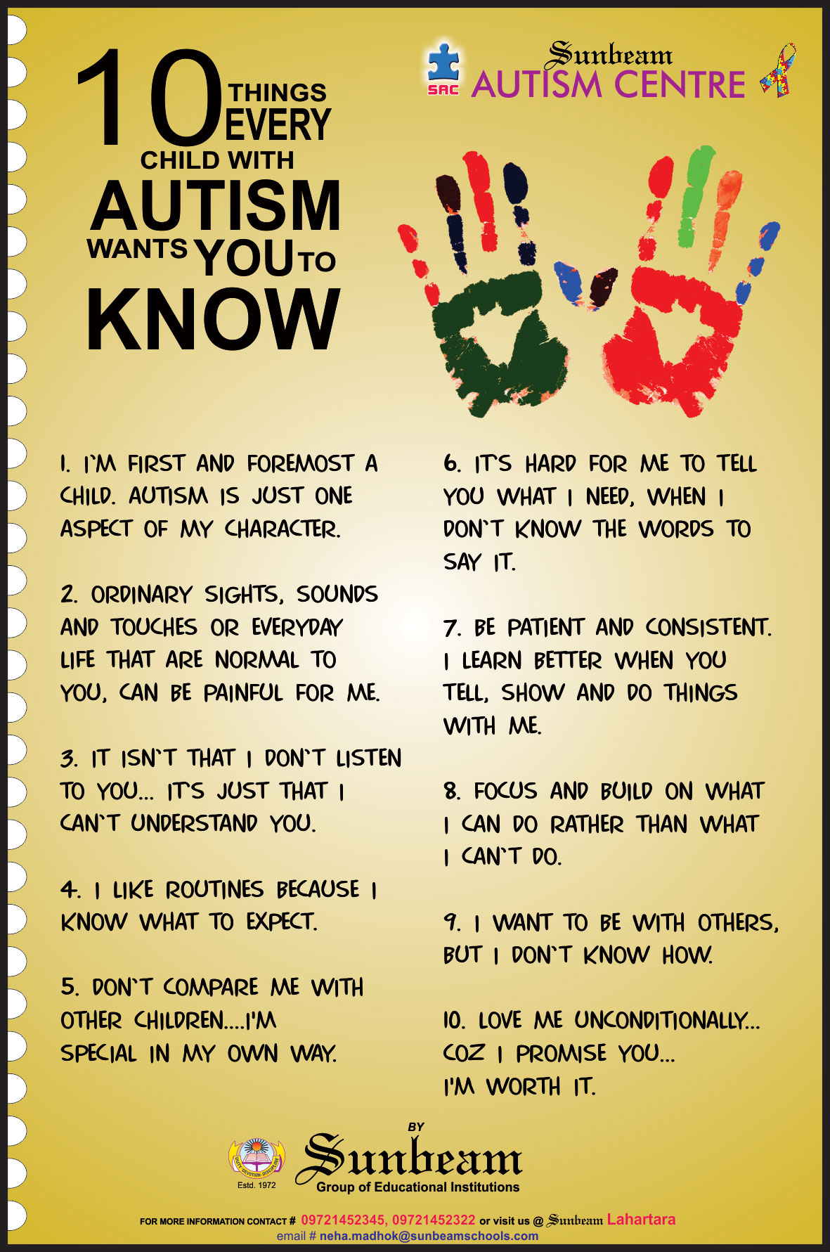 Printable Autism Facts
